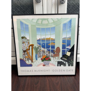 Thomas McKnight Golden Gate Framed Art Print 18x18 San Francisco Interior Scene